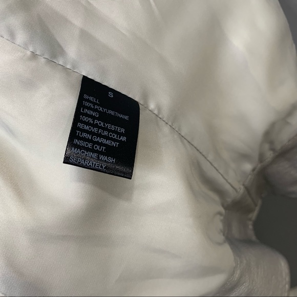 V Cristina Moto Jacket Silver Vegan Leather Small - Picture 3 of 3